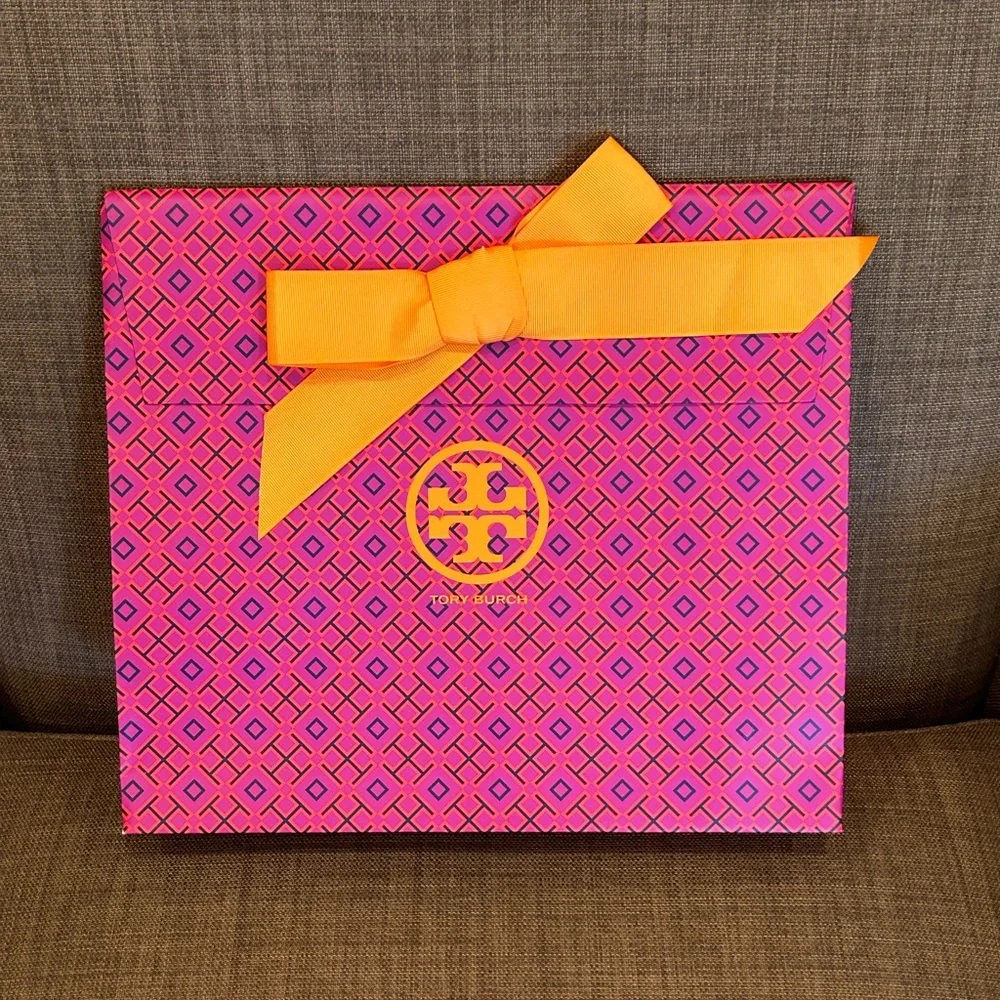 Tory Burch Vibrant Pink Bag with Orange Bow
